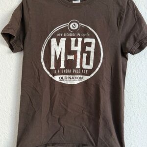 Gildan Brown M-43 Graphic Short Sleeve Tee